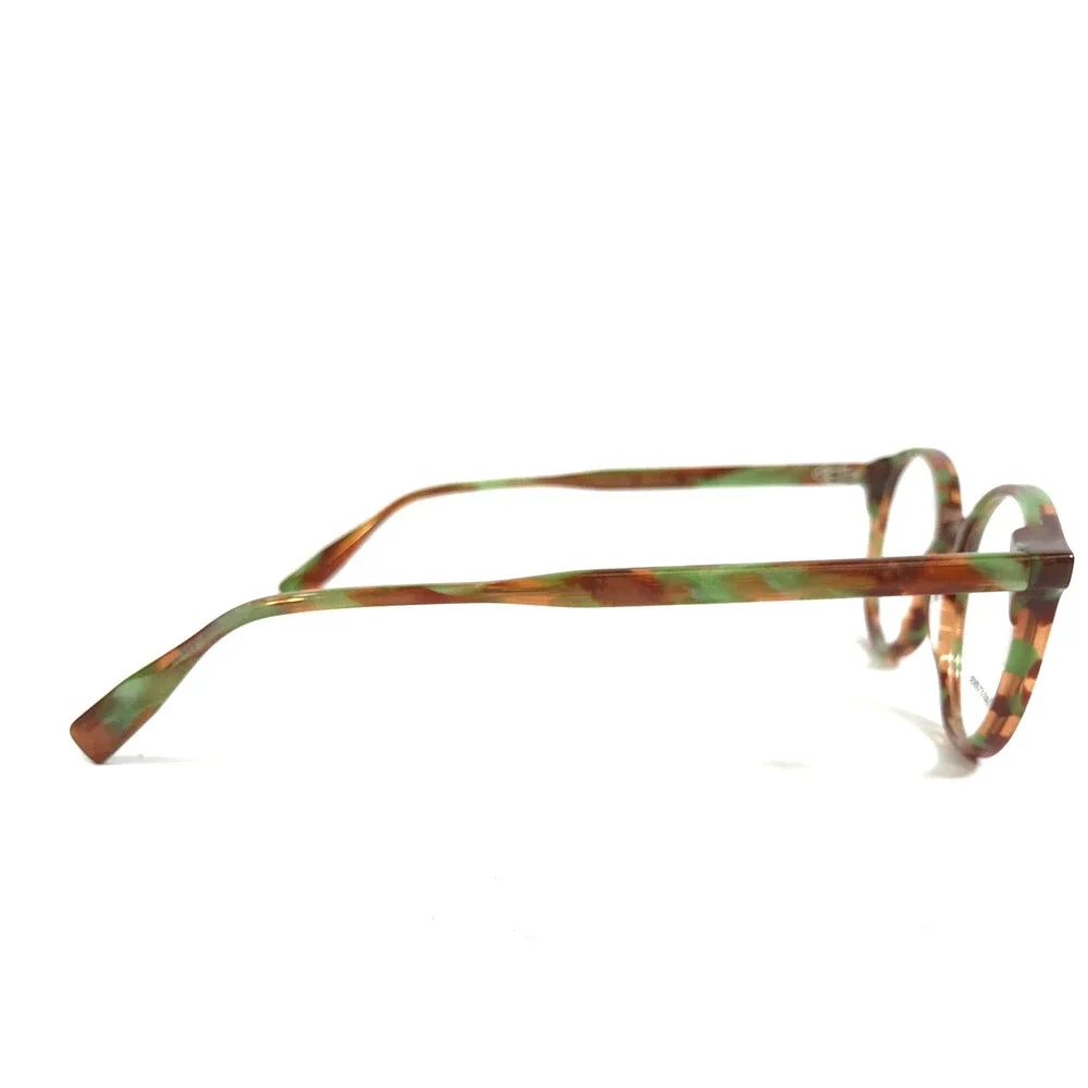 Gigi Studios Eyeglasses Frames BROOKS 64900/18 Brown Green Red Horn 48-19-145